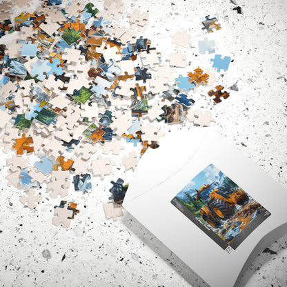 Yellow Tractor - Premium Puzzle Available in 110, 252, or 520 Pieces for Puzzle Lovers