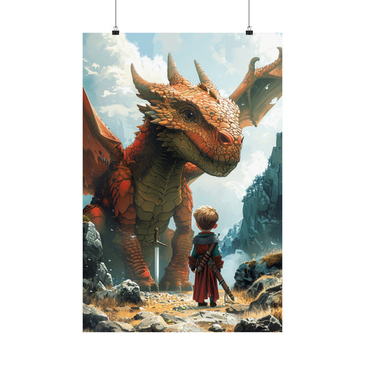 The Prince & Dragon - Physical Print Stunning Premium Poster