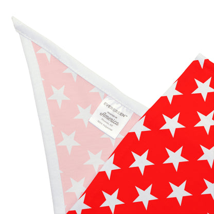 White Stars on Red - Tie Up Pet Bandana