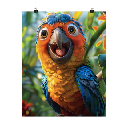 Flutter The Parrot - Physical Print Stunning Premium Poster