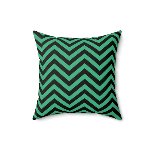 Chevron Black and Green - Pillowcase & Pillow