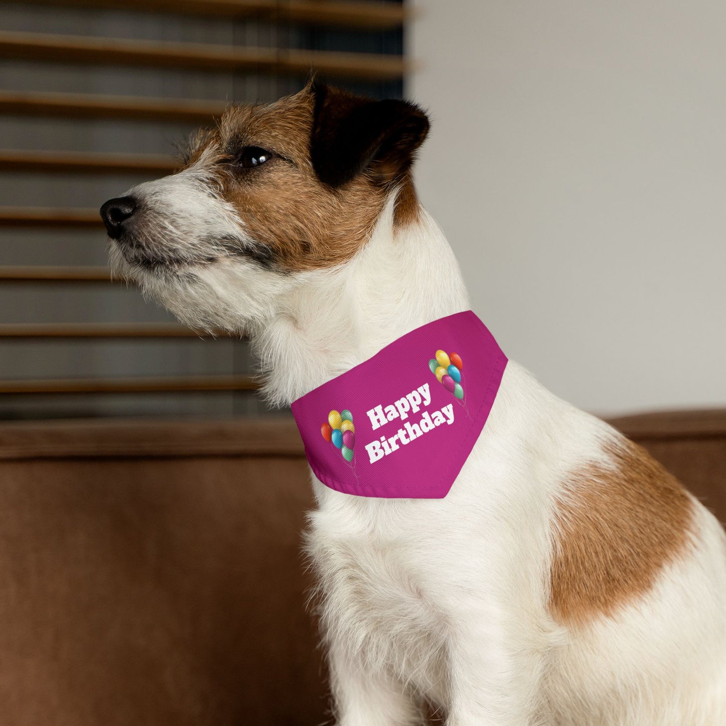 Happy Birthday on Pink - Pet Bandana Collar