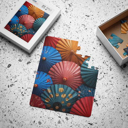 Japanese Inspired Umbrellas - 30-Piece Kids Jigsaw Puzzle