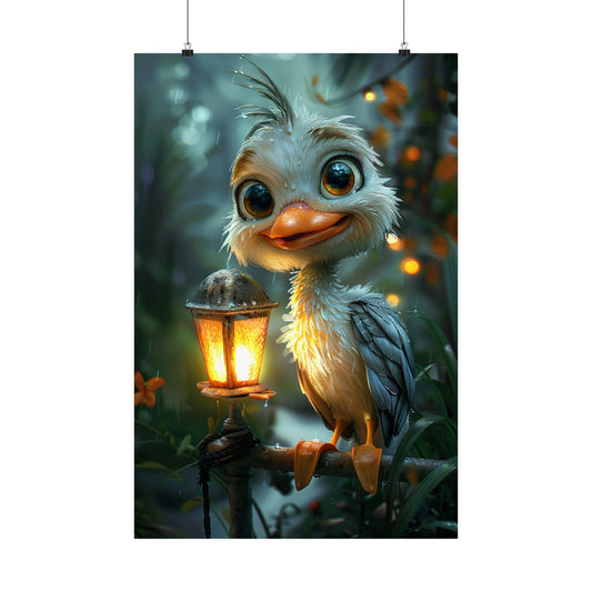 Pebbles The Baby Pelican - Physical Print Stunning Premium Poster