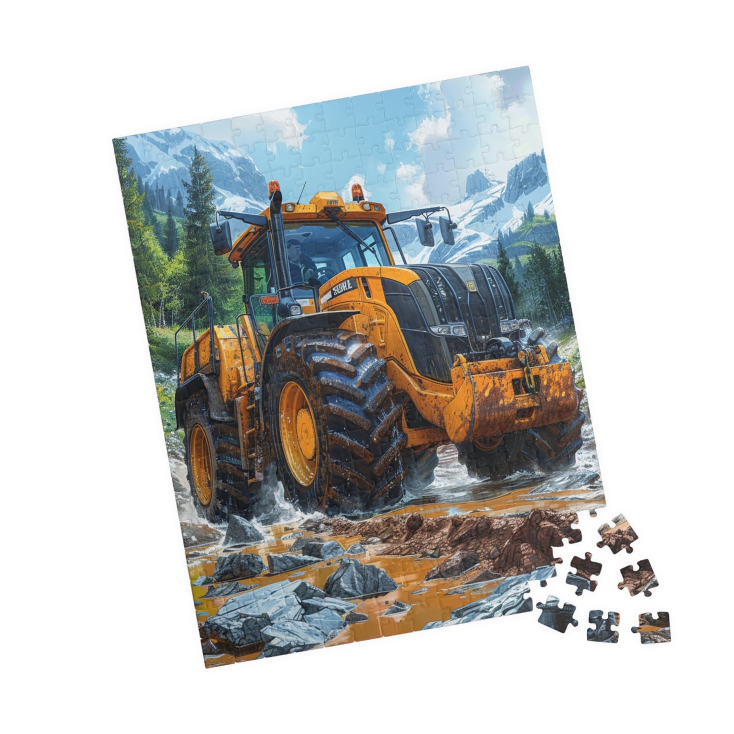 Yellow Tractor - Premium Puzzle Available in 110, 252, or 520 Pieces for Puzzle Lovers
