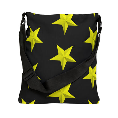 Yellow Stars on Black - Tote Bag