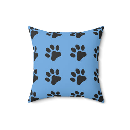 Paw Print on Blue - Pillowcase & Pillow