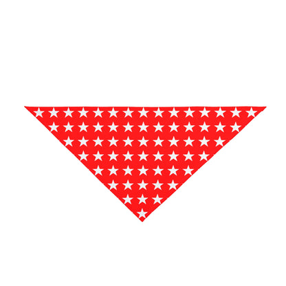 White Stars on Red - Tie Up Pet Bandana