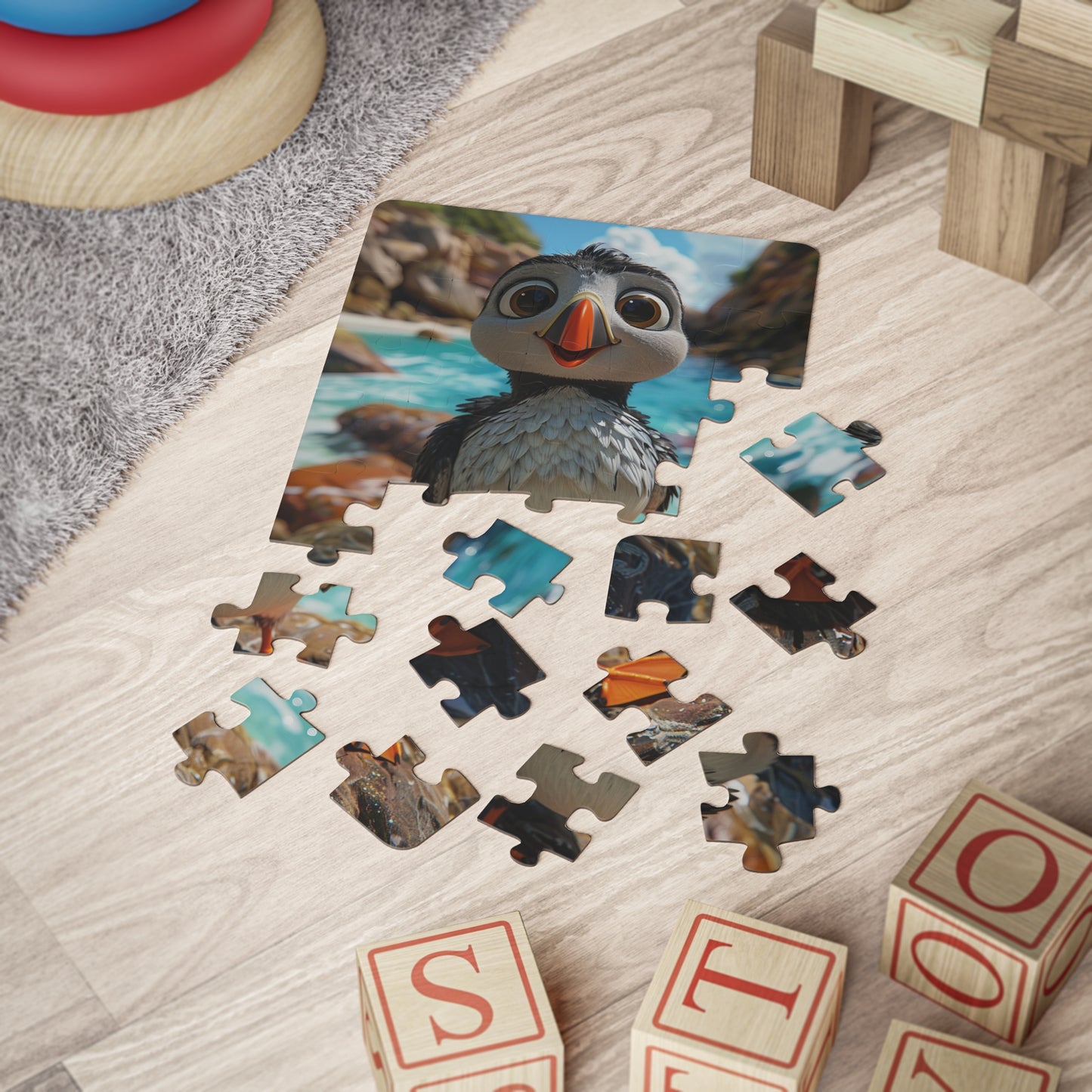 Peewee The Puffin Bird - 30-Piece Kids Jigsaw Puzzle