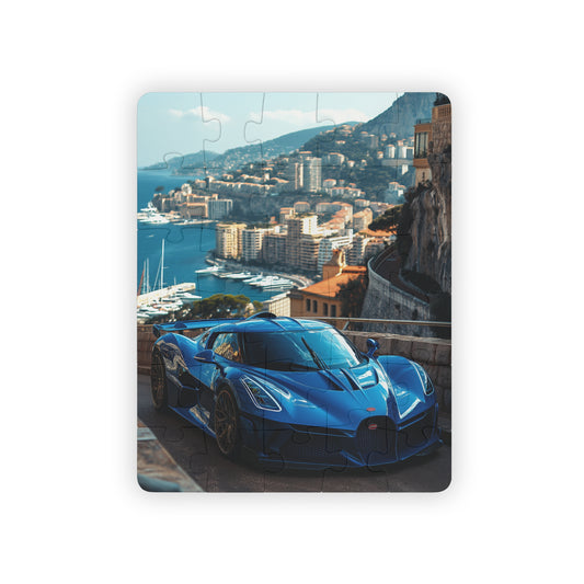 Blue Supercar in Monaco - 30-Piece Kids Jigsaw Puzzle