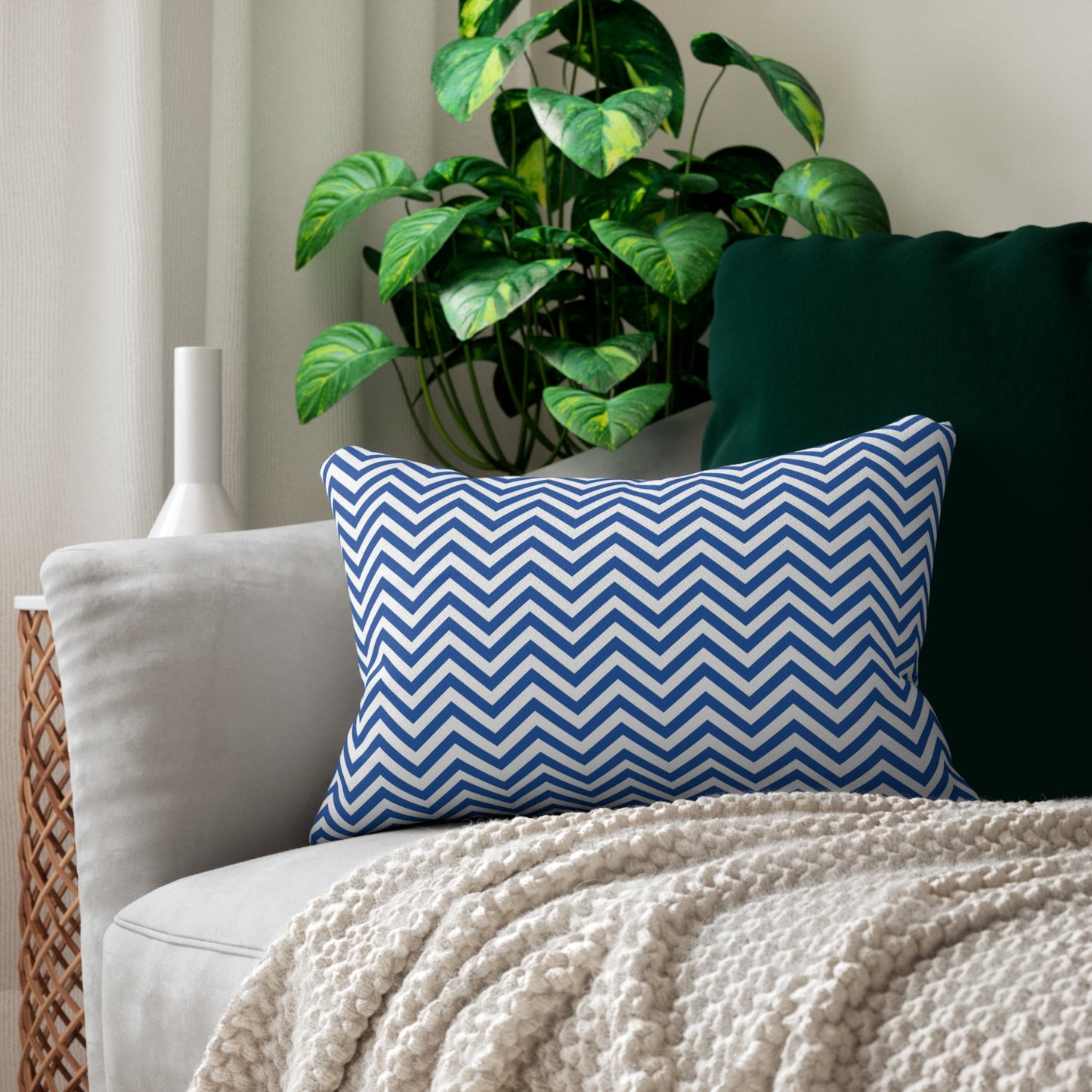 Blue Chevron - Rectangular Pillowcase & Pillow