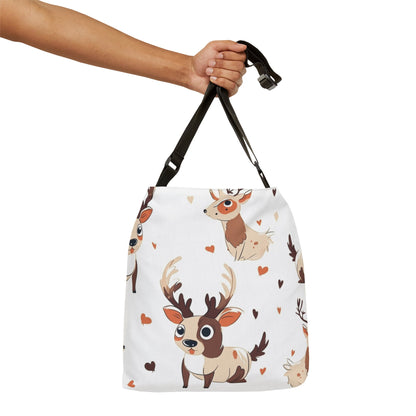 Cute Animated Christmas Reindeers - Tote Bag