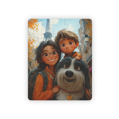 Fuzz visits Paris - 30-Piece Kids Jigsaw Puzzle