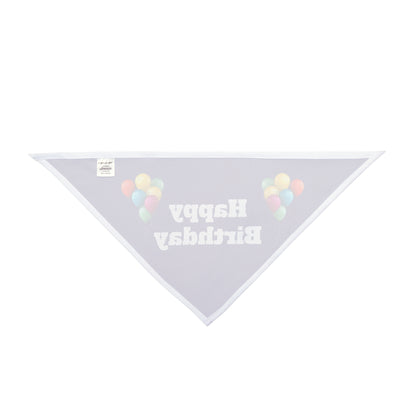 Happy Birthday on Purple - Tie Up Pet Bandana