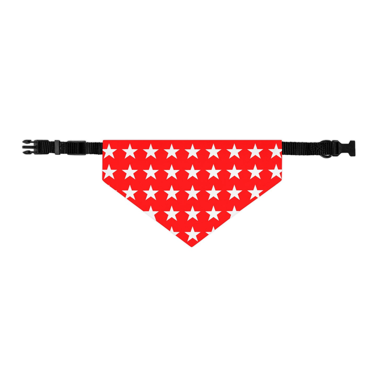 White Stars on Red - Pet Bandana Collar