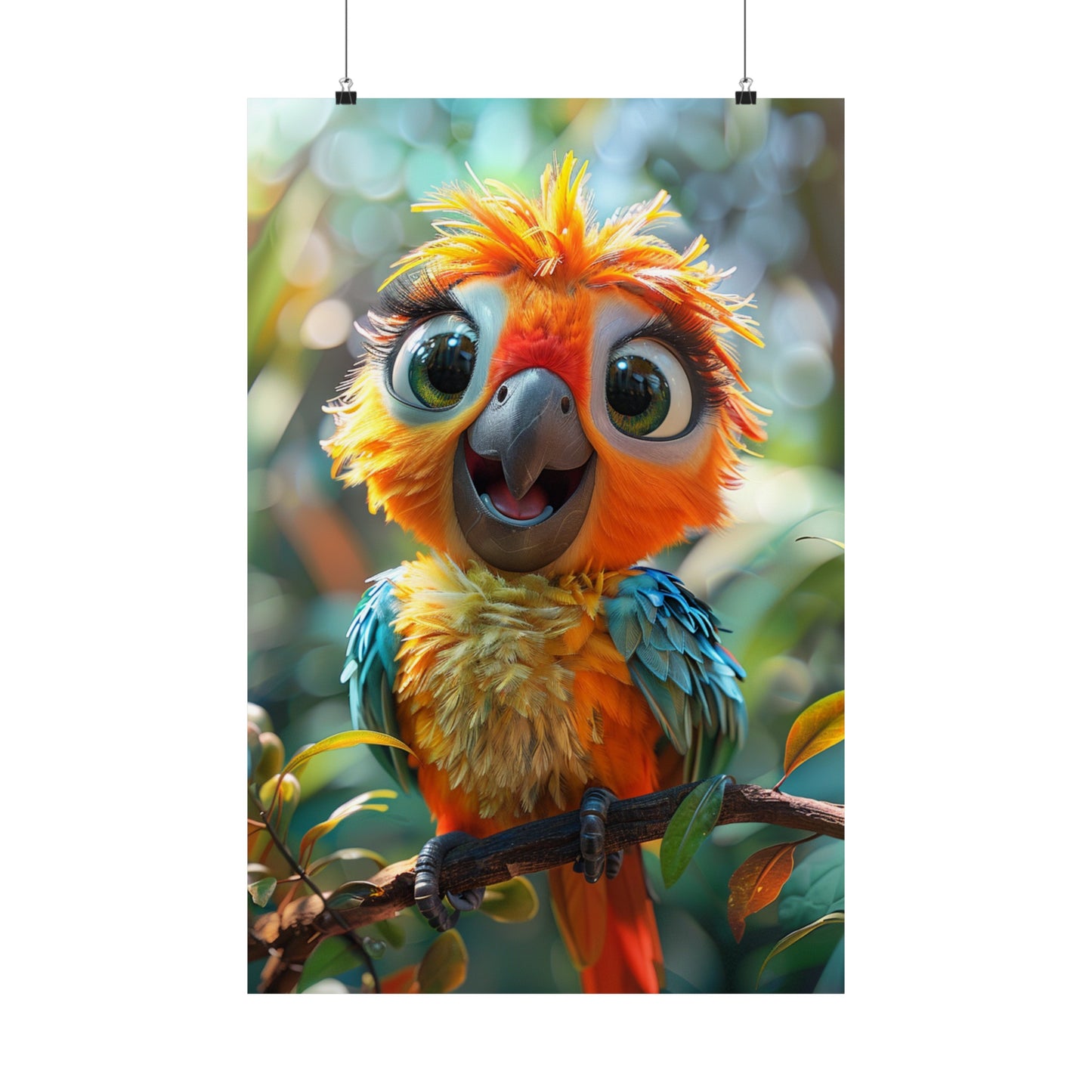 Maddy The Baby Macaw - Physical Print Stunning Premium Poster