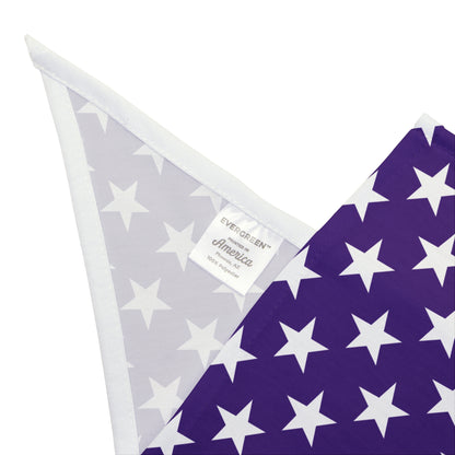 White Stars on Purple - Tie Up Pet Bandana