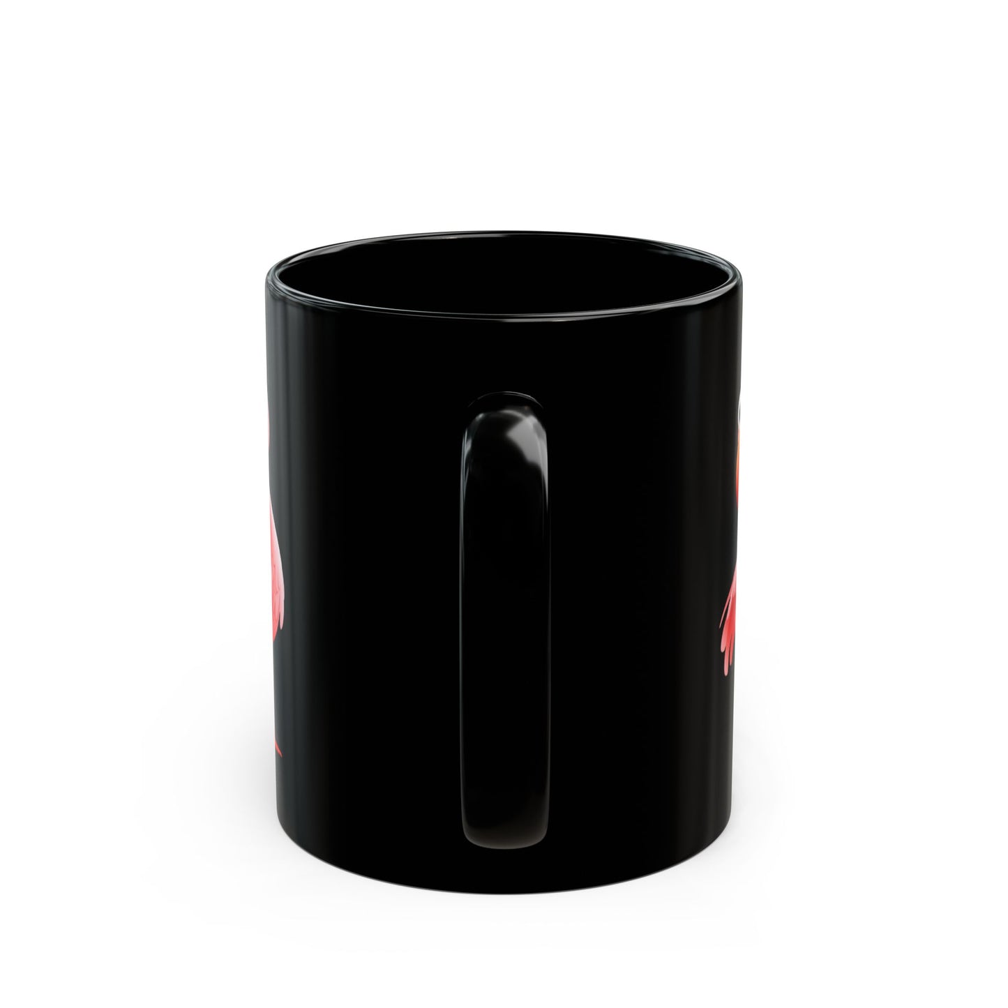 Pink Flamingo on Black Mug
