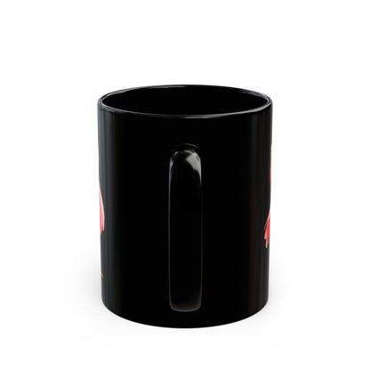 Pink Flamingo on Black Mug