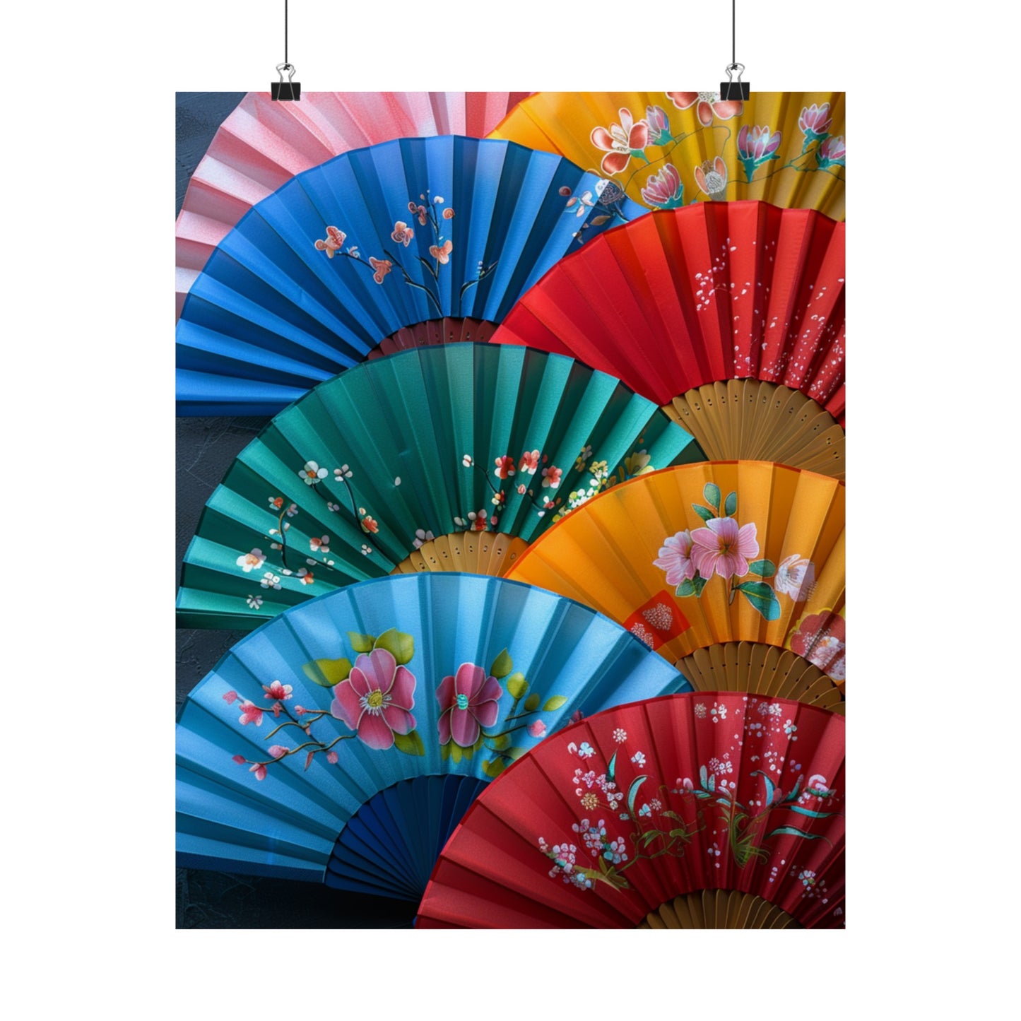 Japanese Inspired Fans - Physical Print Stunning Premium Poster