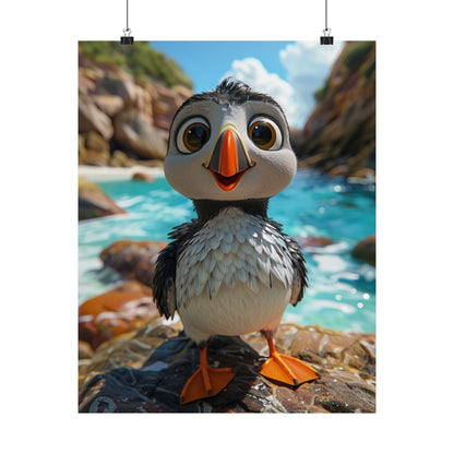 Peewee The Puffin Bird - Physical Print Stunning Premium Poster