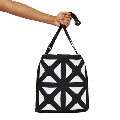 Black and White Bold Lattice - Tote Bag