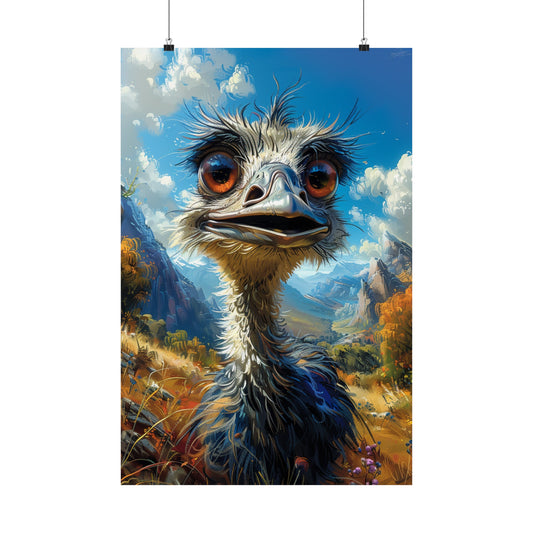 Emma The Emu - Physical Print Stunning Premium Poster