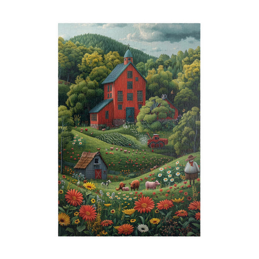 Vibrant Farm Life - 1014-Piece Jigsaw Puzzle