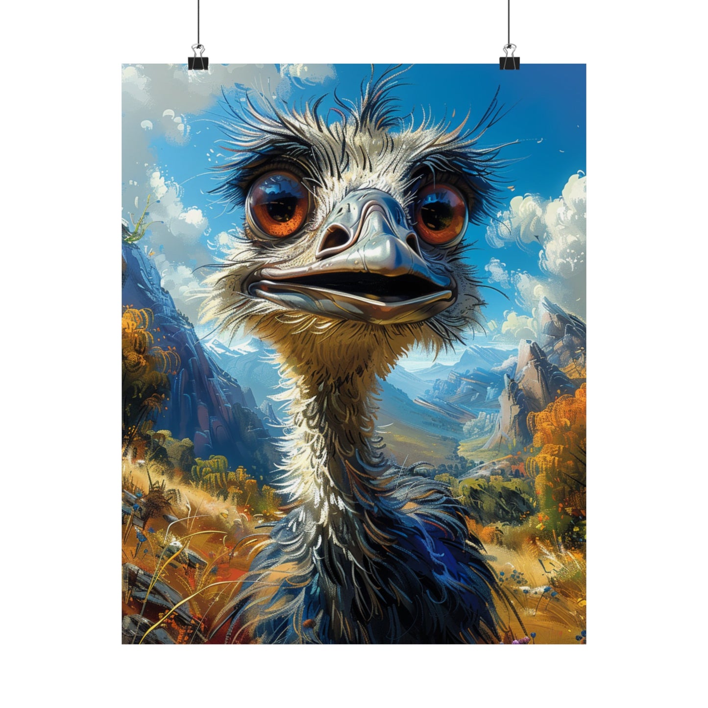 Emma The Emu - Physical Print Stunning Premium Poster