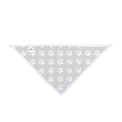 White Paws on Black - Tie Up Pet Bandana