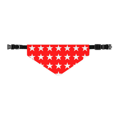 White Stars on Red - Pet Bandana Collar