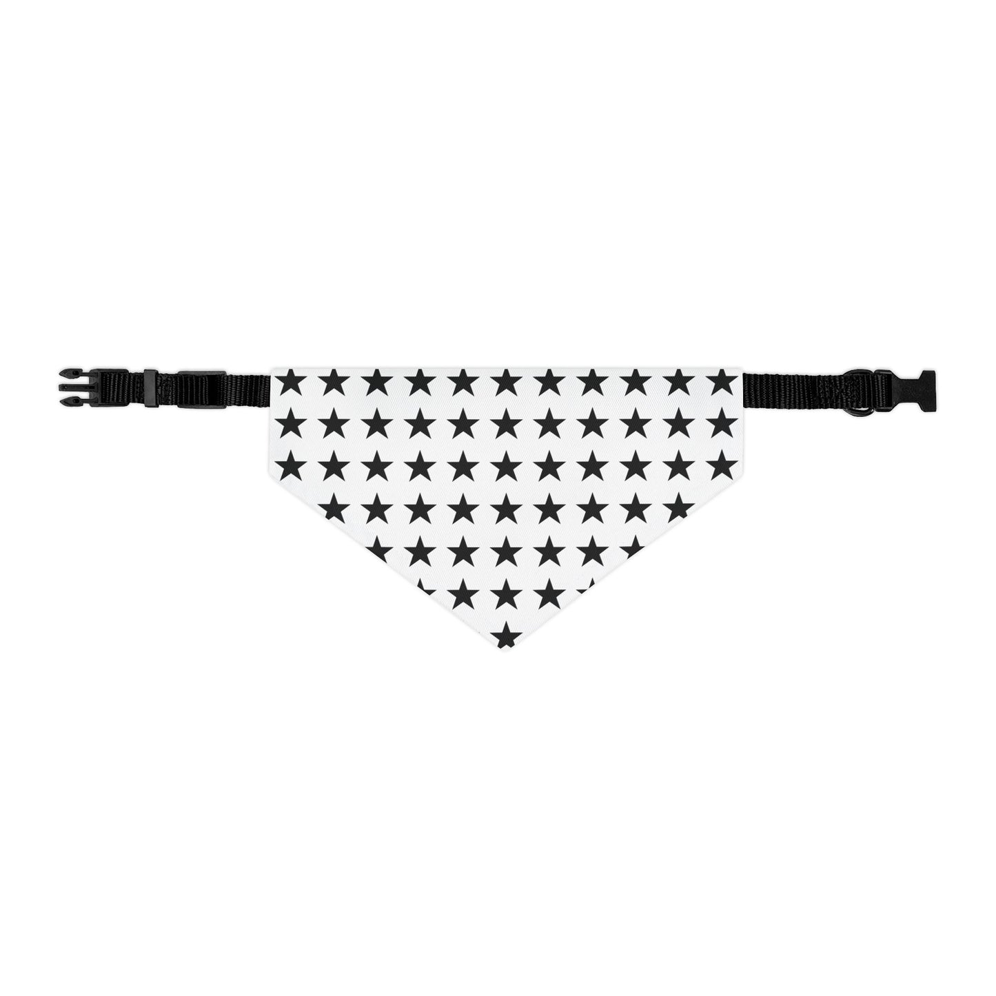 Black Stars on White - Pet Bandana Collar