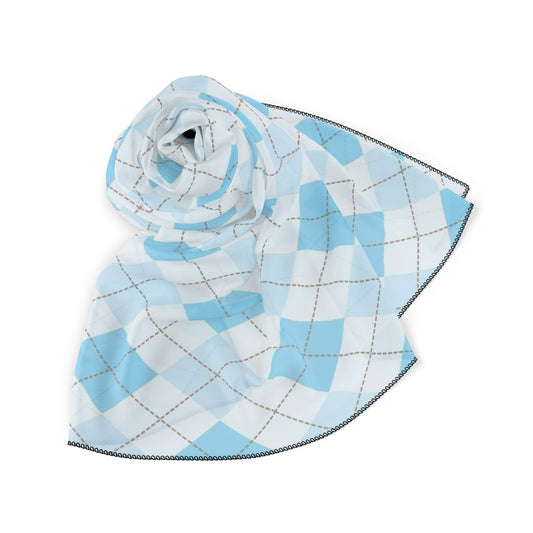 Blue Diamond Print Scarf