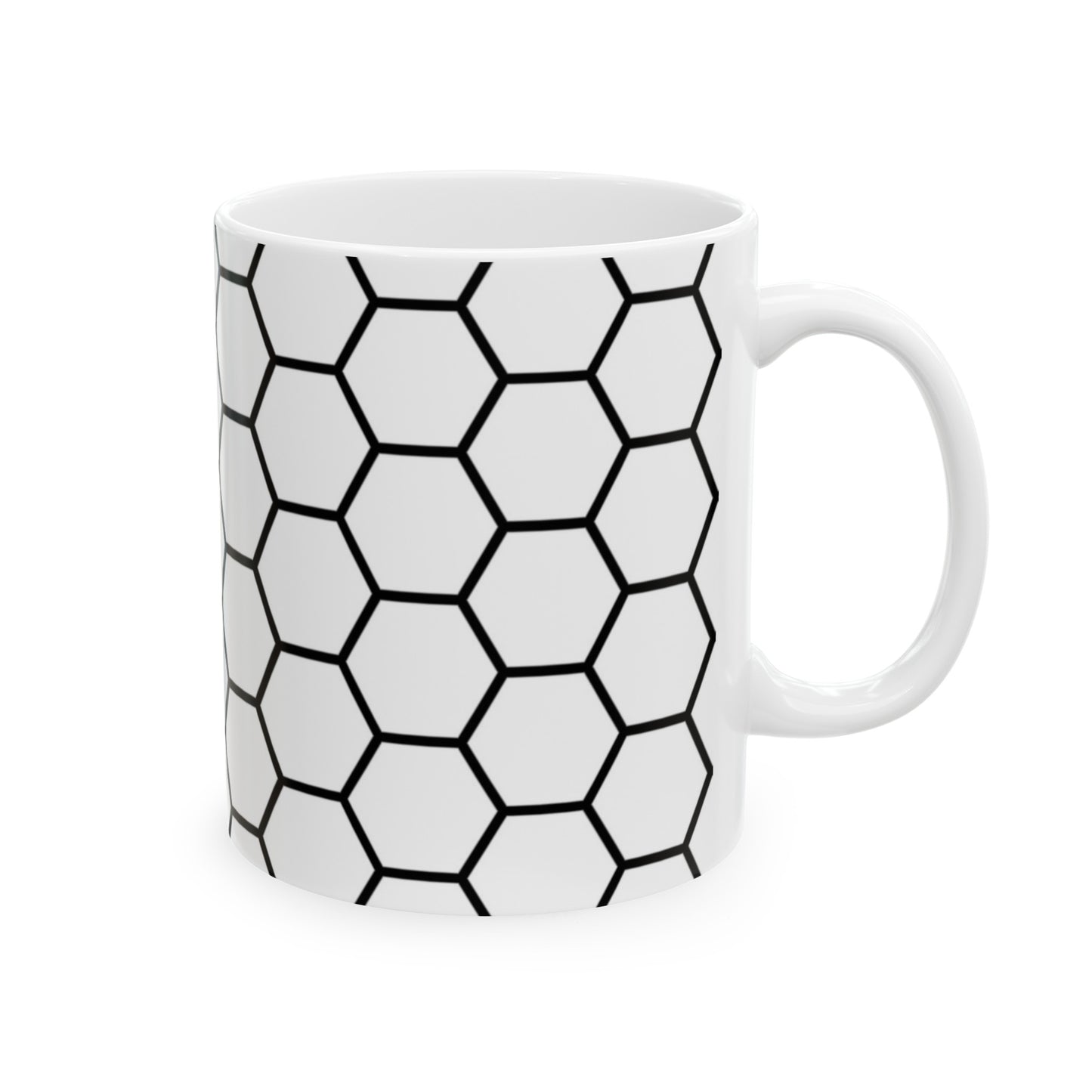 Black Honeycomb on White