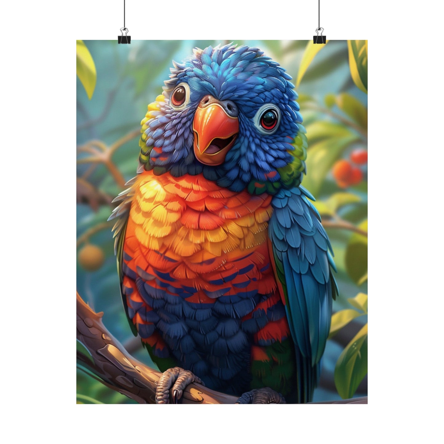 Ronny The Rainbow Lorikeet - Physical Print Stunning Premium Poster