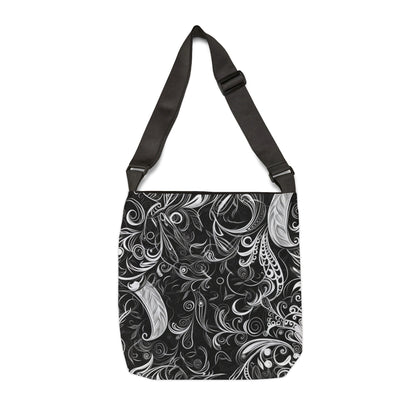 Elegant Leaf Swirl - Tote Bag