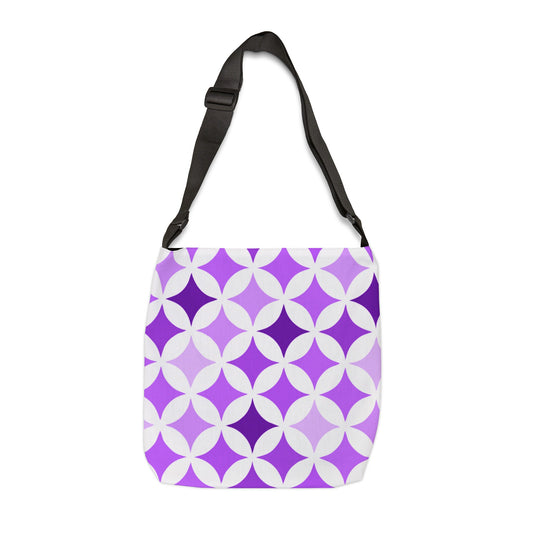 Purple and White Seamless Stars - Tote Bag