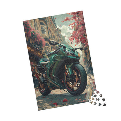 Green Motorbike - 1014-Piece Jigsaw Puzzle