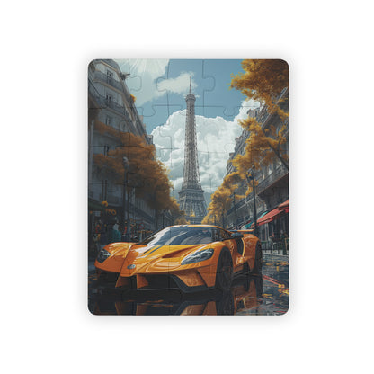 Supercar in Paris - 30-Piece Kids Jigsaw Puzzle