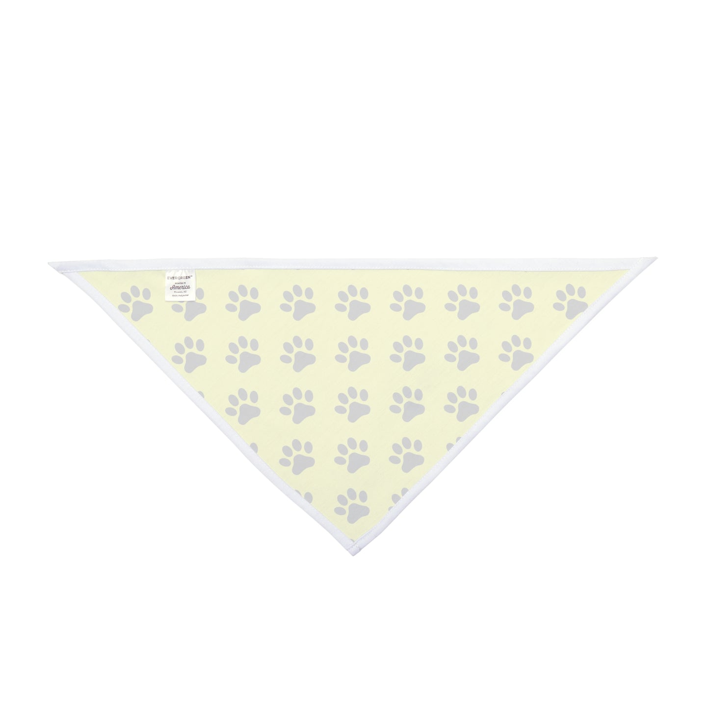 Black Paws on Yellow - Tie Up Pet Bandana