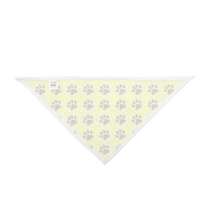 Black Paws on Yellow - Tie Up Pet Bandana