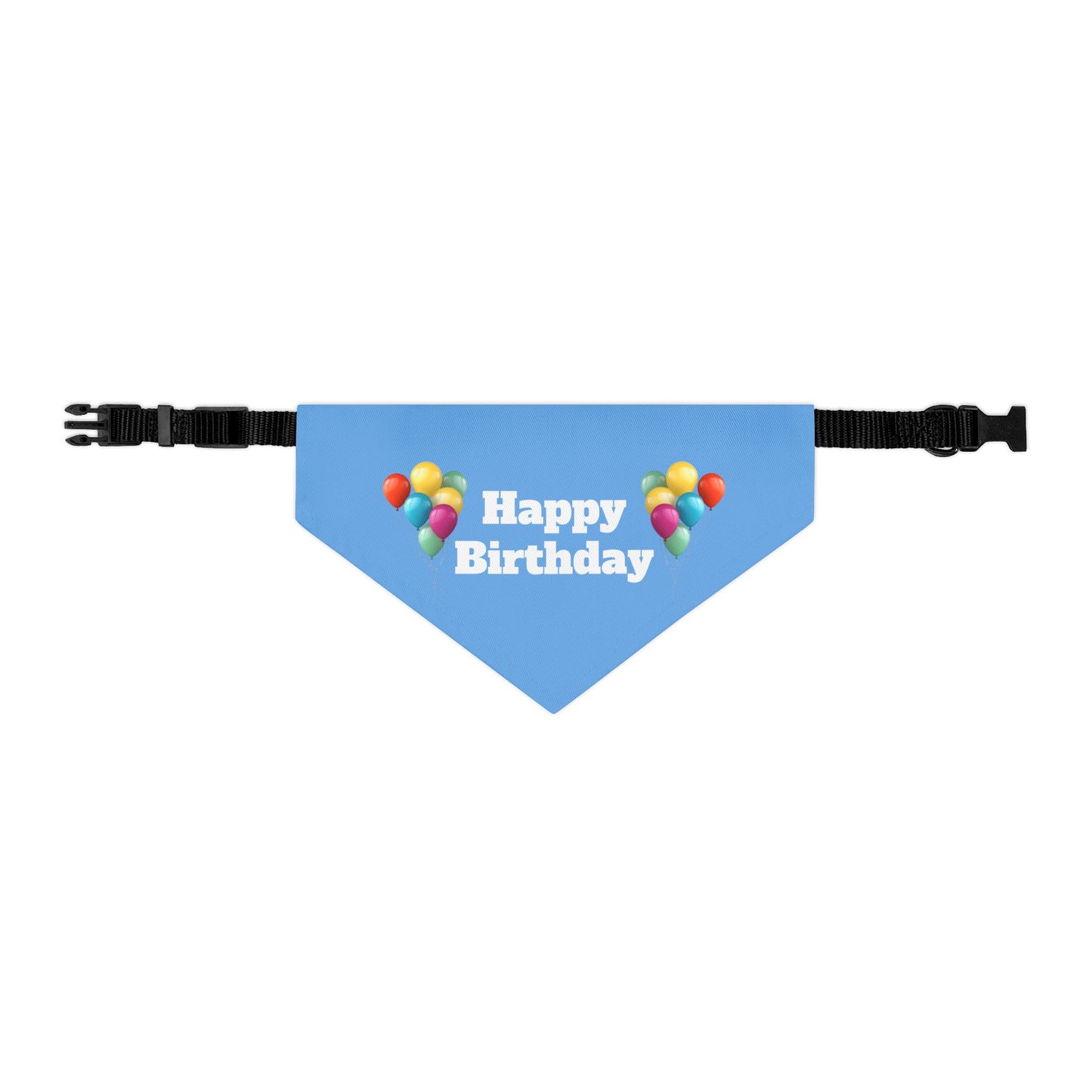 Happy Birthday on Blue - Pet Bandana Collar