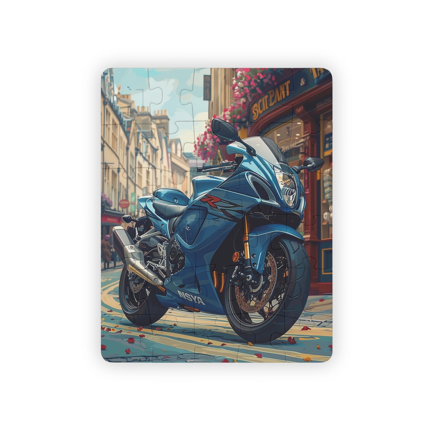 Blue Motorbike - 30-Piece Kids Jigsaw Puzzle