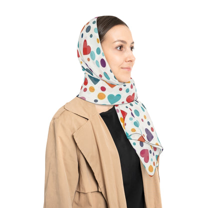 Polka Dot Hearts Scarf