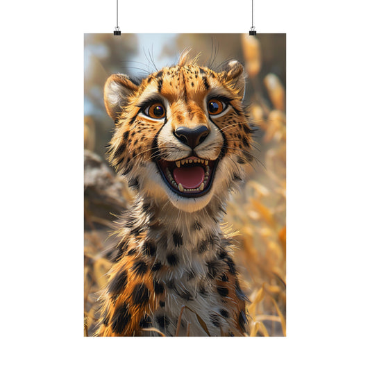 Cheers The Cheetah - Physical Print Stunning Premium Poster