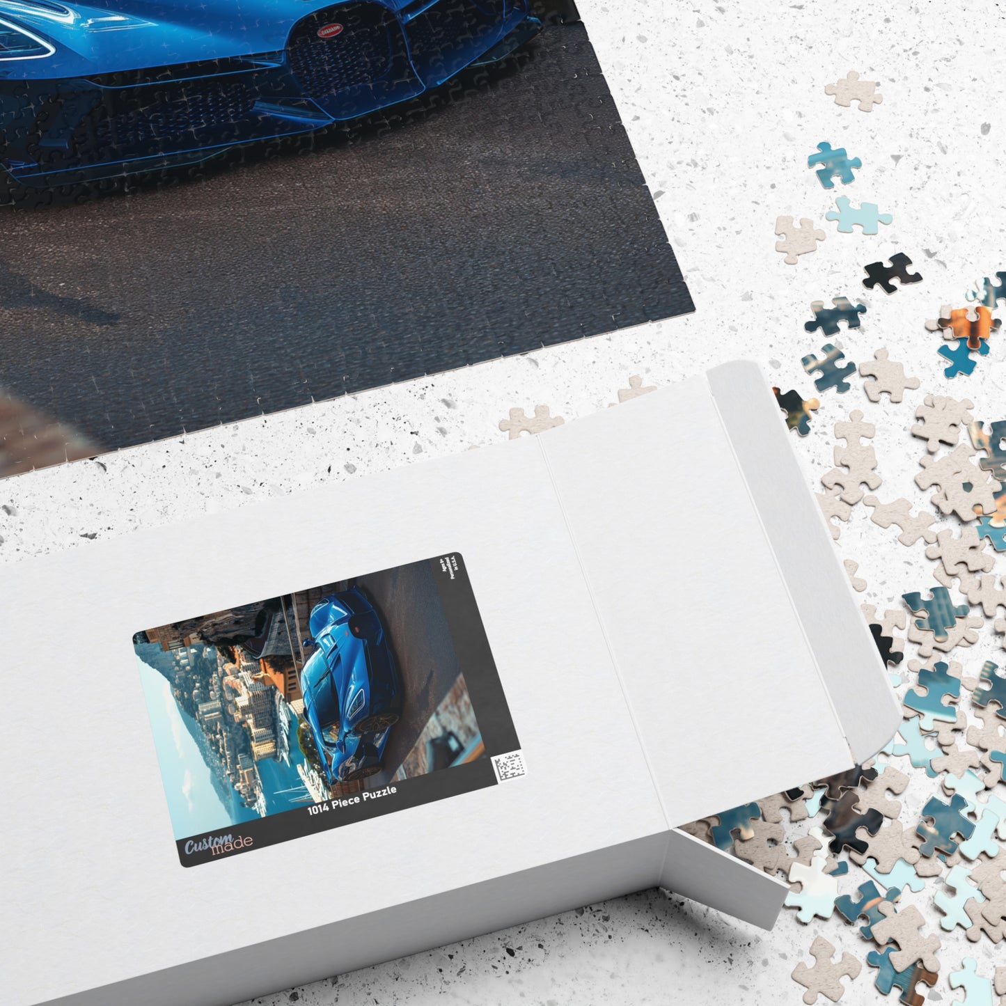 Blue Supercar in Monaco - 1014-Piece Jigsaw Puzzle