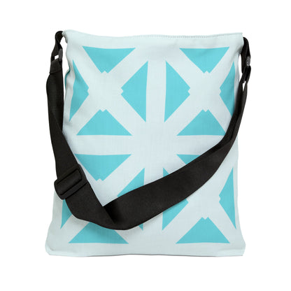 Shades of Turquoise Bold Lattice - Tote Bag