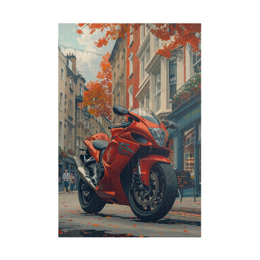 Red Motorbike - 1014-Piece Jigsaw Puzzle