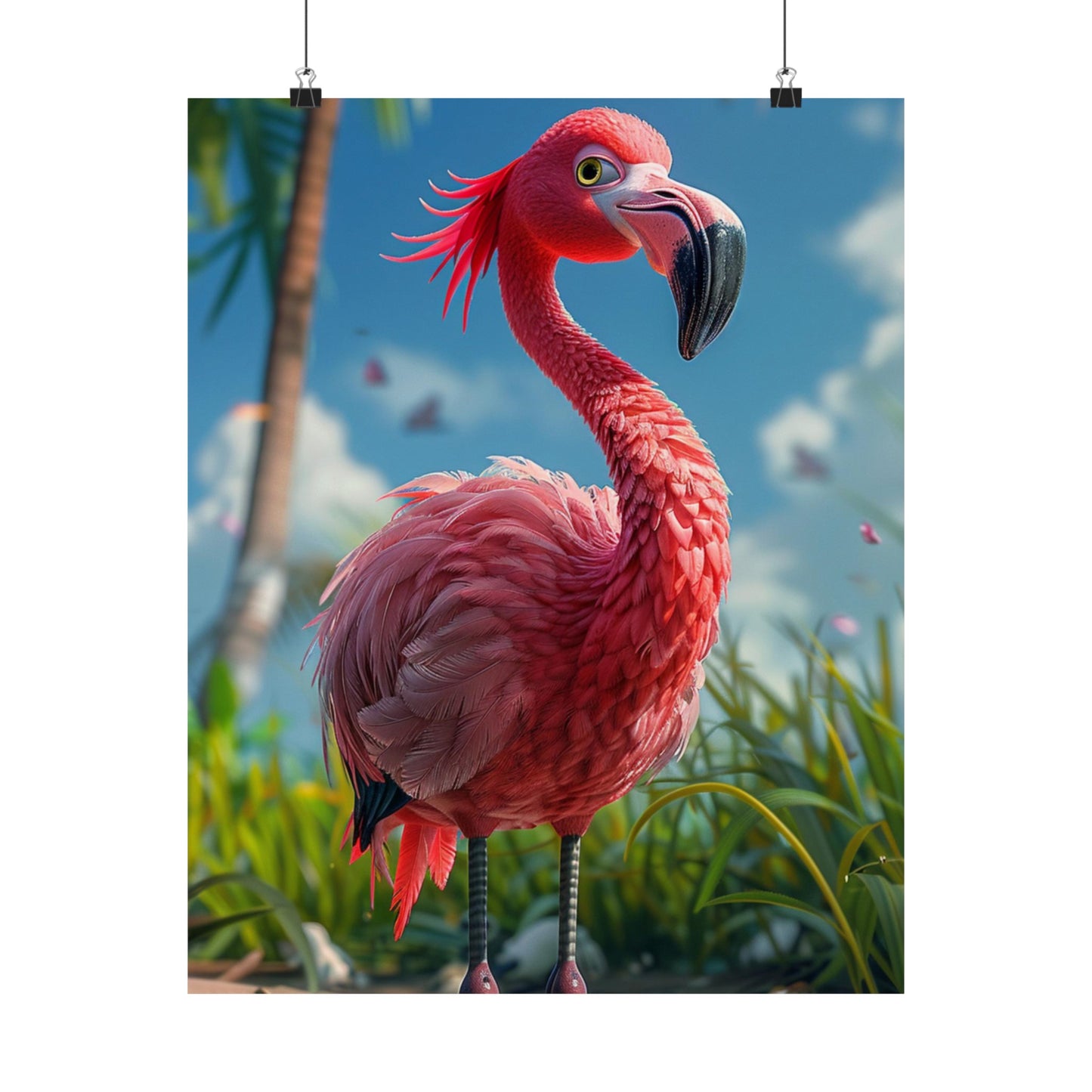 Felicity The Flamingo - Physical Print Stunning Premium Poster