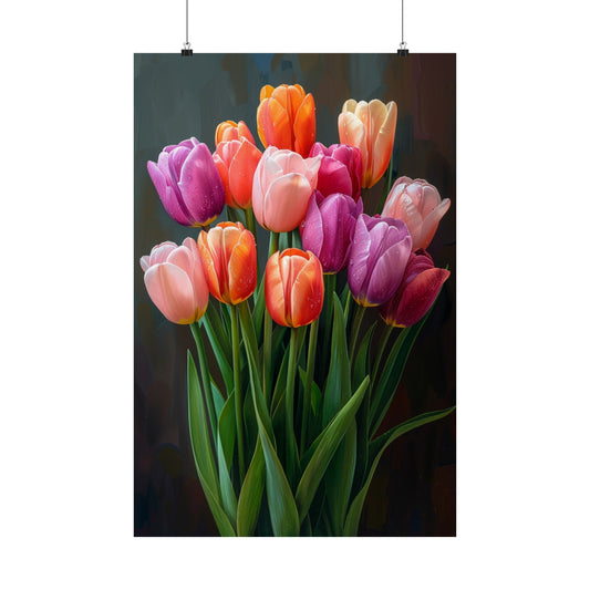 Stunning Tulips - Physical Print Stunning Premium Poster